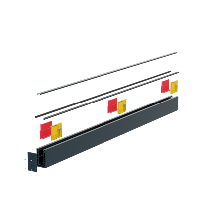 Pack 2 mètres rail réglable aluminium a la française