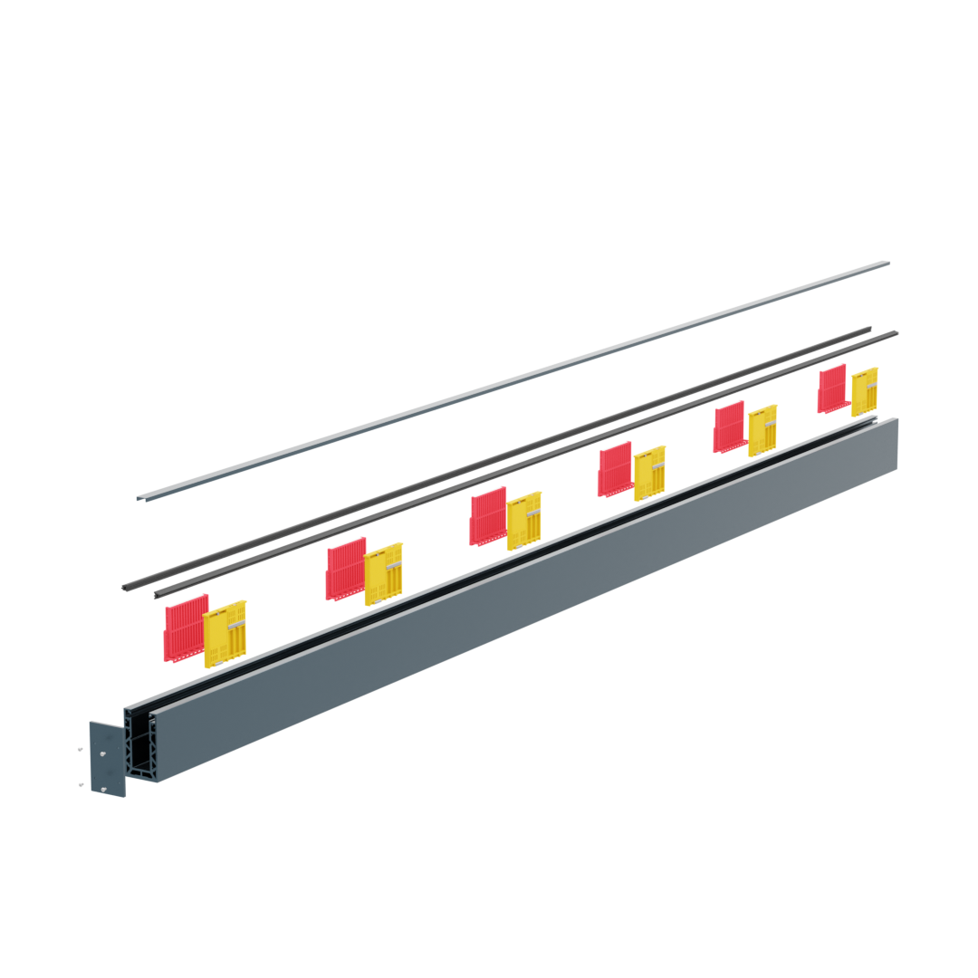 Pack 3 mètres rail réglable aluminium à la française