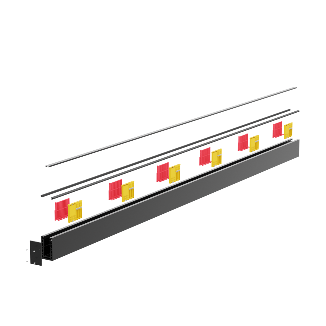 Pack 3 mètres rail réglable aluminium à la française